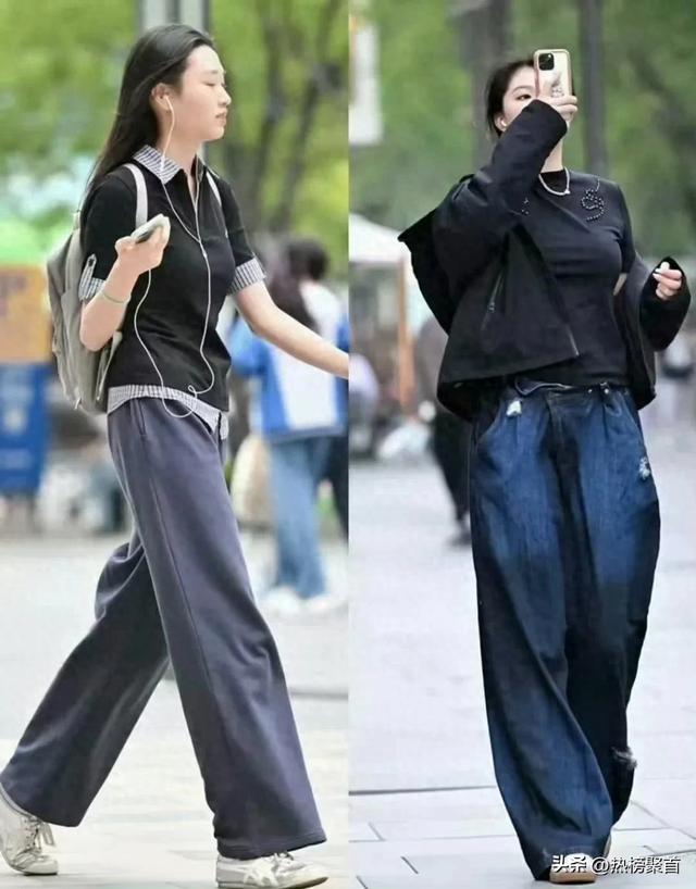去三里屯都知道：老爹鞋早不兴了！满大街都是“阔腿裤+德训鞋”
