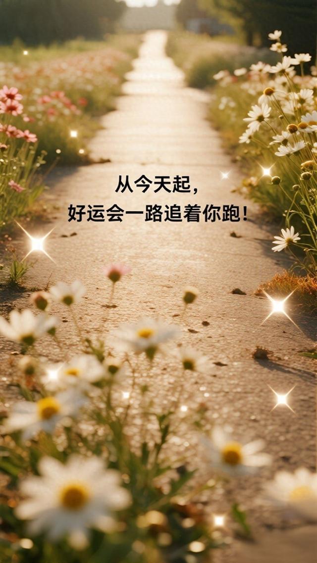 从今天起，好运向你奔来，请伸手接住