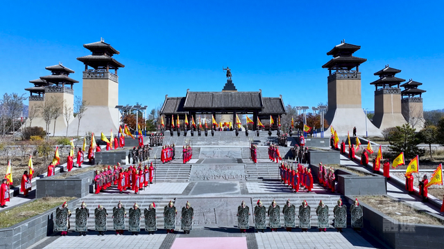 赵武灵王主题巡游亮相灵丘县多景区