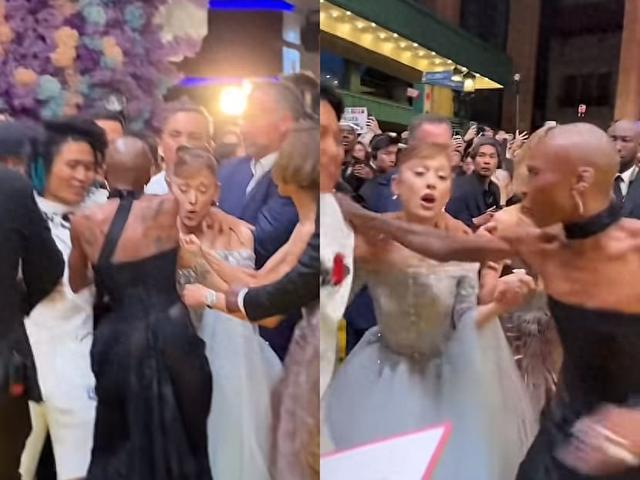 恶作剧者越栏冲向明星	，恐惧在现场蔓延，三位演员保护成唯一亮色