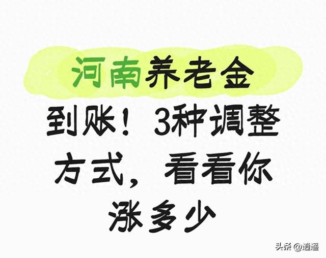 河南养老金到账！3种调整方式，看看你涨多少