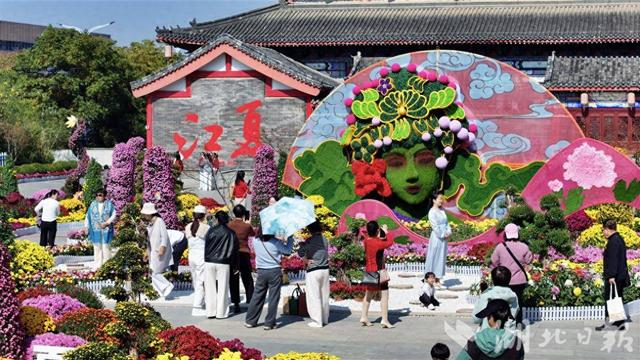 江夏菊展持续火爆 “戏曲”元素出圈