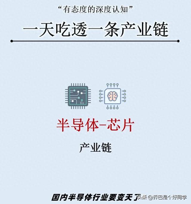 一天吃透一条产业链:半导体+芯片 ，股市里面不踩坑