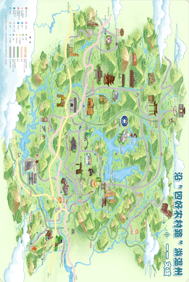 文成“自驾版”手绘地图上线！