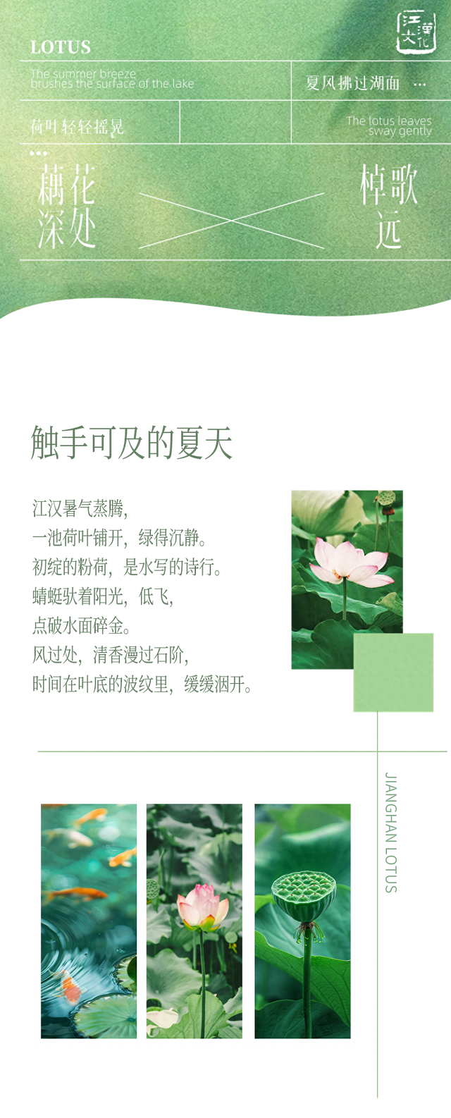 藕花深处棹歌远，江汉夏日荷风集