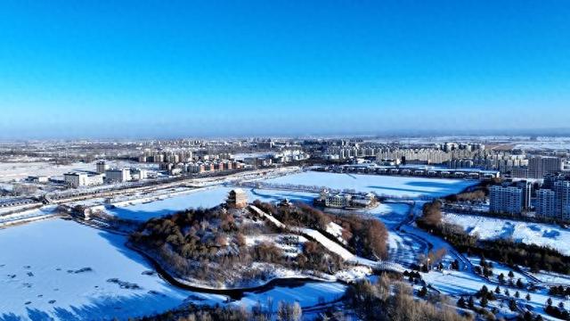 雪后枣乡 如诗如画#祁连山下是我家##厚道甘肃#