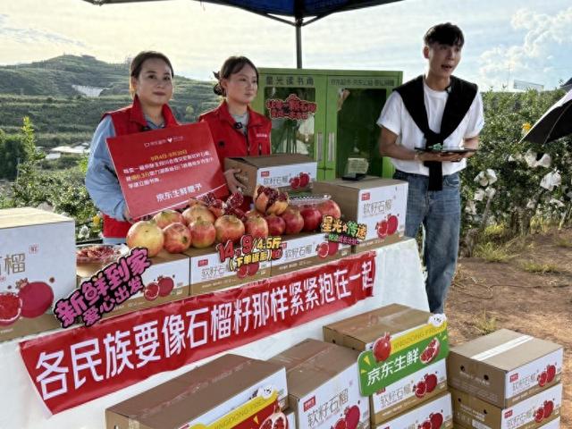 京东超市发起农产品公益行 卖石榴帮助建设湖南石门县小学读书角