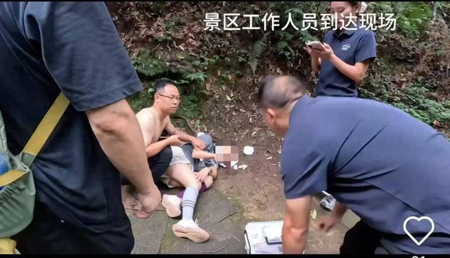 游客在老峨山游玩时被掉落的枯树枝砸中致鼻梁骨受伤，景区回应