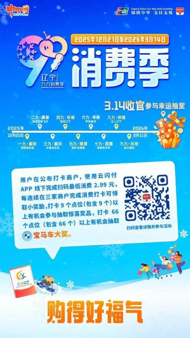 解锁冬日消费密码！鞍山7大打卡点助力“九九消费季”