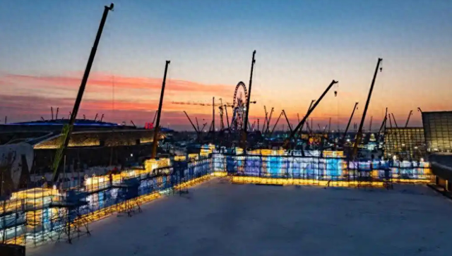 哈尔滨冰雪大世界核心景观及重点项目建设进度过半