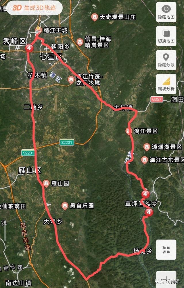 环漓江百公里骑游，赏两岸三渡山水画卷