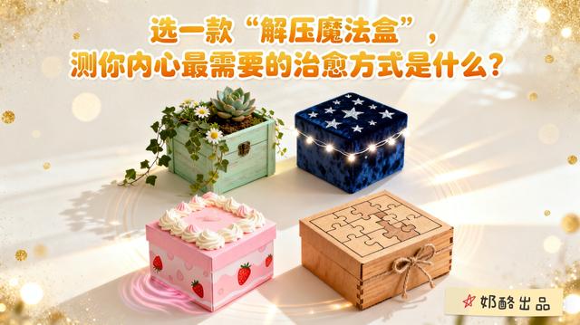 心理测试：选一款解压魔法盒	，测你内心最需要的治愈方式是什么？