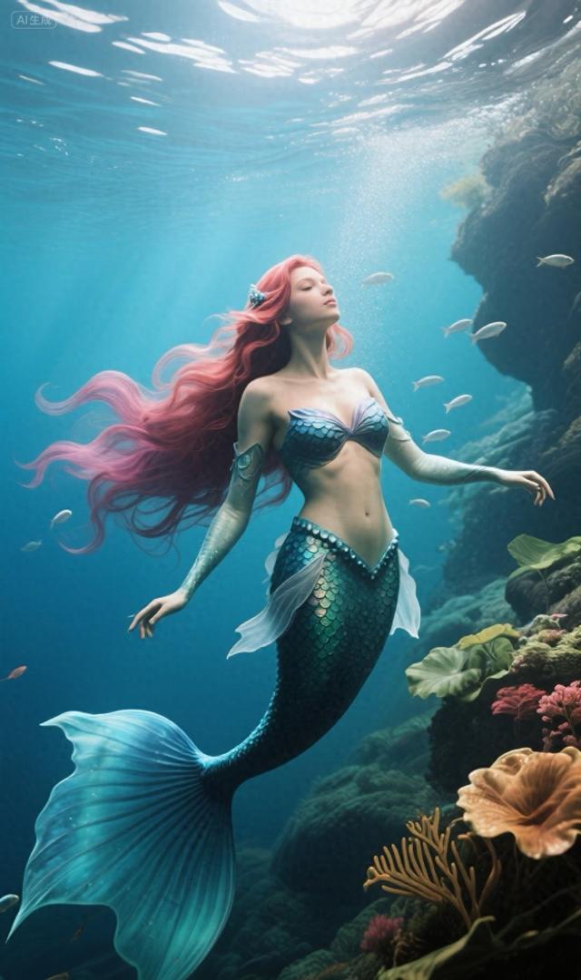 Ai绘出的美人鱼