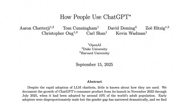 7 亿人都在用来干啥？ChatGPT 报告揭秘，非工作用途占比超七成