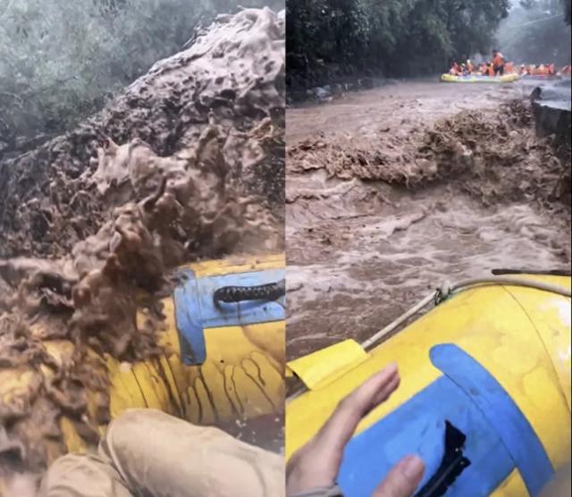 漂泥石流还是第一次！河南游客在济源三峡野猪林遭遇“泥石流式”漂流，景区：突遭暴雨洪水