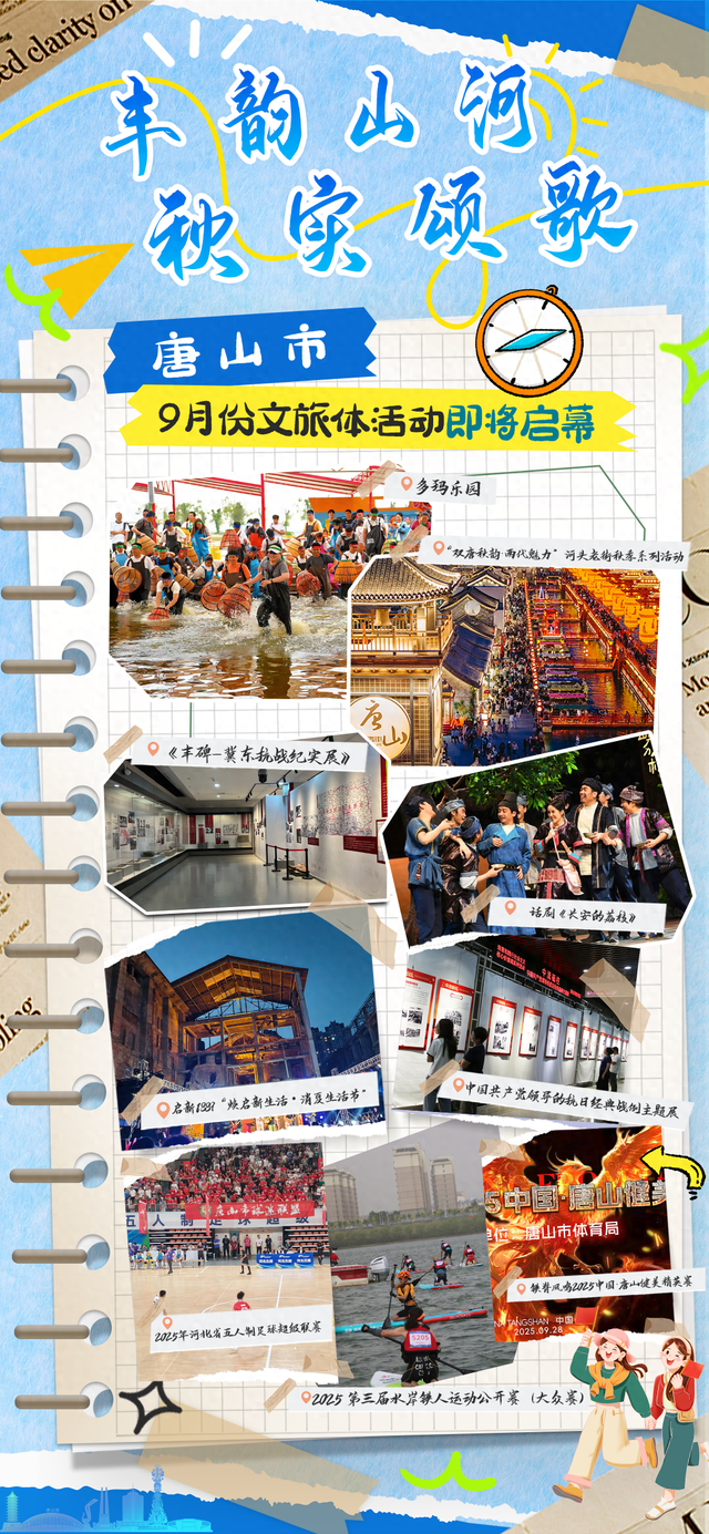 唐山市9月份文旅体活动“丰韵山河·秋实颂歌”即将启幕