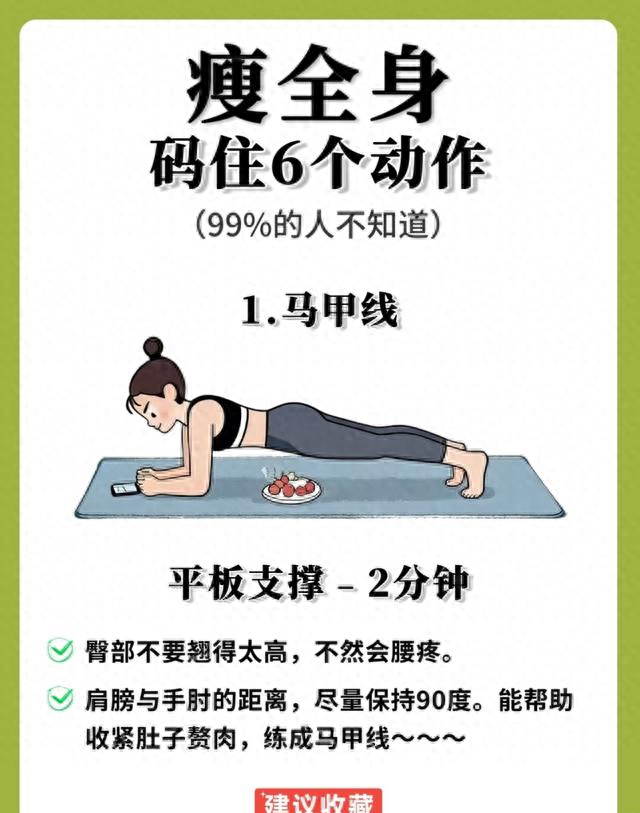 别再瞎练！6个动作瘦全身，每天10分钟，新手也能轻松上手