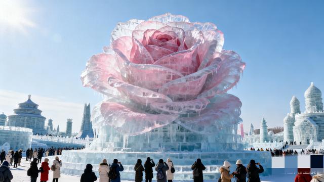 零下30℃杀疯了！哈尔滨20米冰瀑玫瑰刷屏 古人玩冰居然比咱还野？
