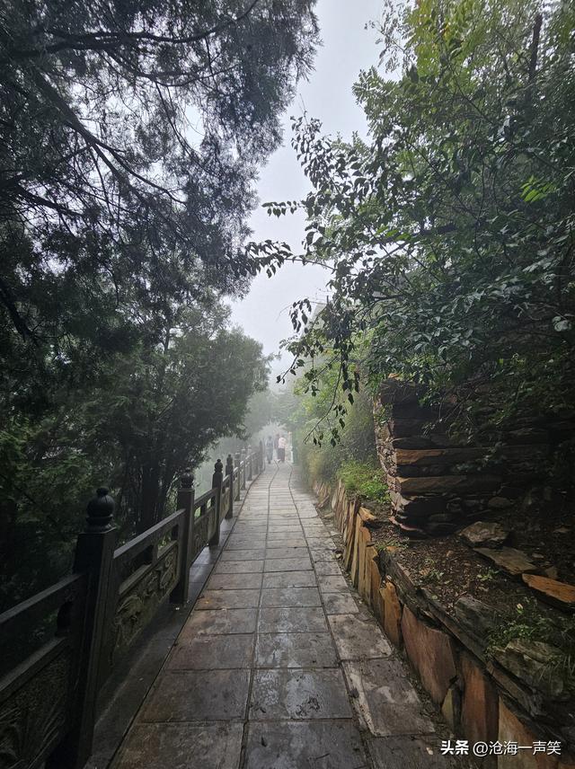 始祖山轩辕祠的长长台阶，路漫漫其修远兮，吾将上下而求索！