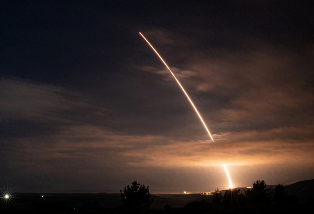 美国本土，洲际导弹划破夜空，特朗普搞“核讹诈”不忘拉上中国