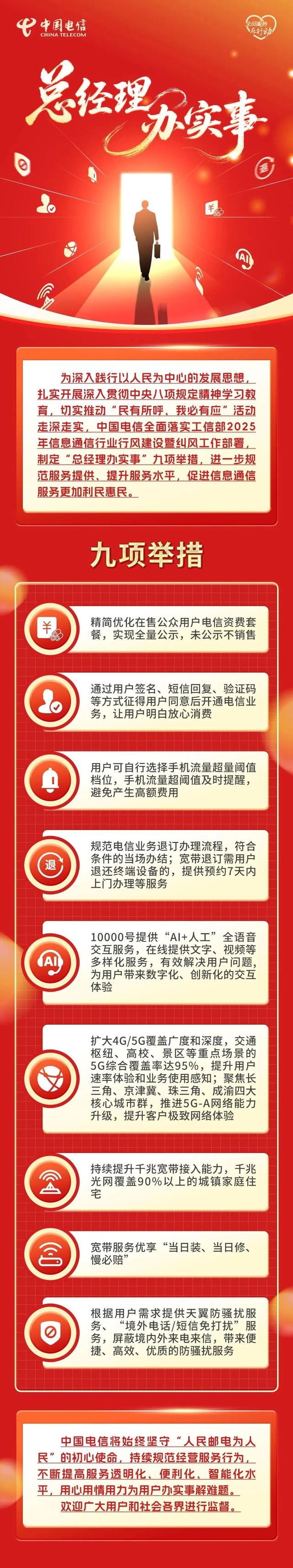 “民有所呼，我必有所应” 电信、移动、联通发布服务承诺