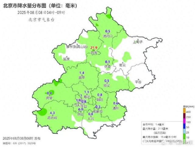 未来1小时，北京降雨加强，市属公园游船已停！降雨何时停
