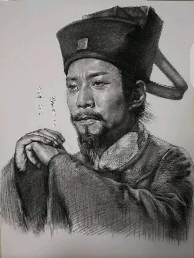 铠甲勇士捕将主题素描（画家笔下的8位水浒好汉素描画）