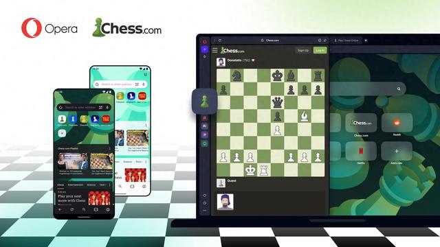 象棋游戏网页版本（Opera浏览器联名Chesscom）