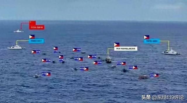 菲律宾夺岛新招：20艘渔船“铁索连环”一起闯！被我巡逻艇破解