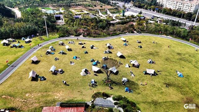 浮山草坪“长”满帐篷，青岛人的国庆浪漫藏在绿意里