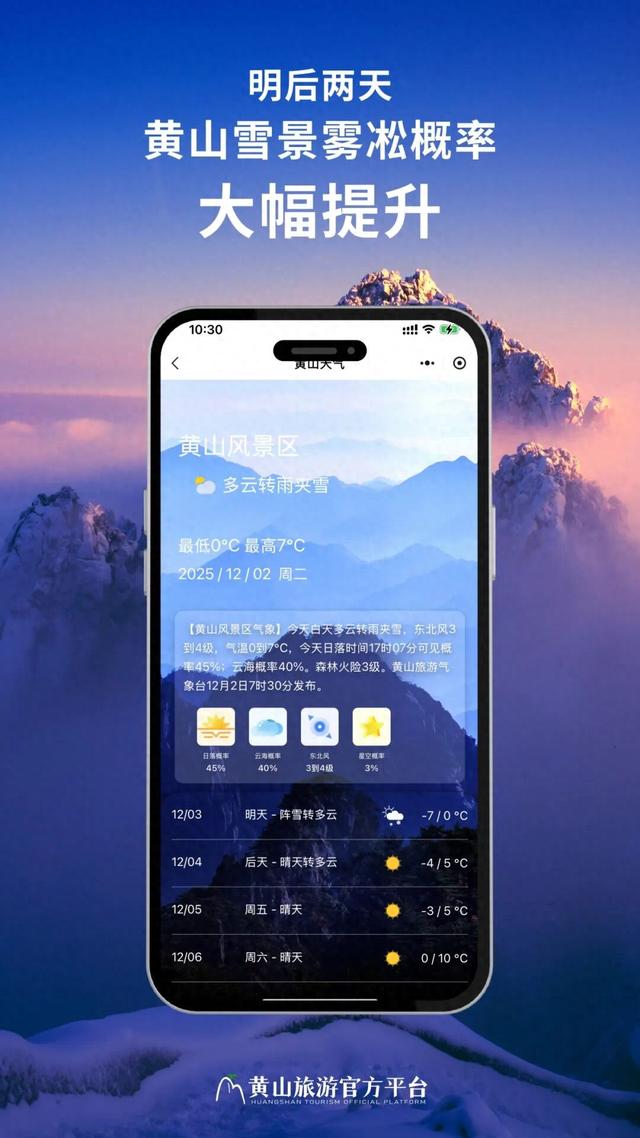 速约！黄山今明两天雾凇+雪景概率拉满，转发给想一起看雪的人~ | 皖美冬日 | 第十五届安徽国际文化旅游节