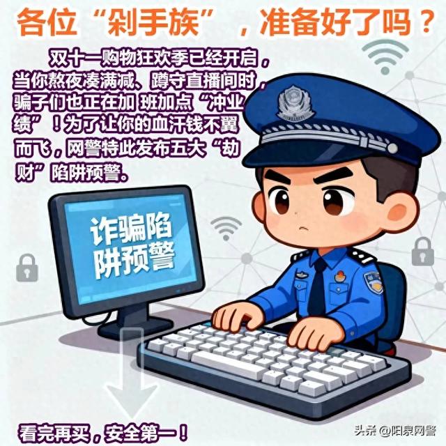 双十一 “薅羊毛” 前,先看网警揭穿这五大 “劫财” 陷阱!