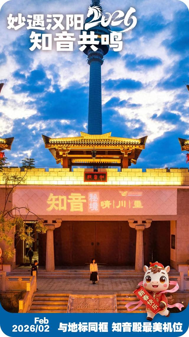 在汉阳高空看江,与大桥同框,知音殿最美机位来了!