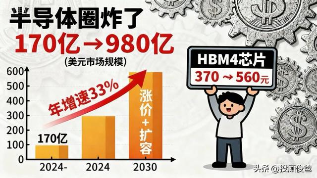 SK海力士HBM涨50%！全球规模暴增5倍，龙头俩月疯涨272%