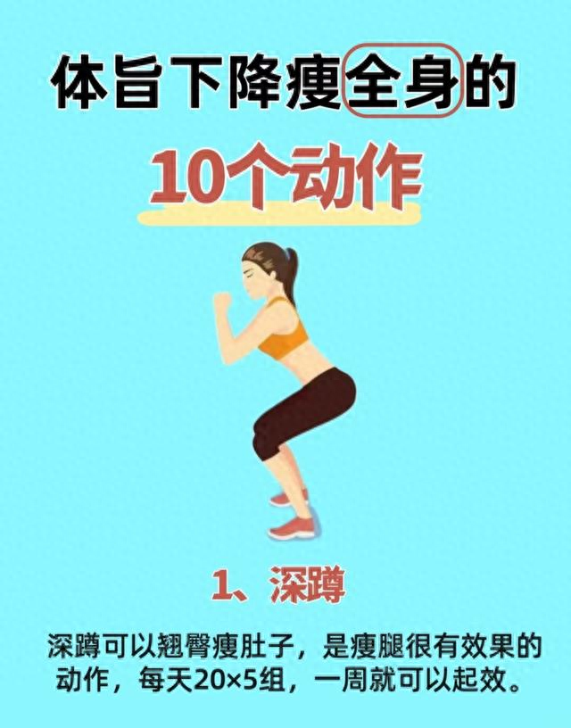 不用健身房！10个新手动作，瘦遍全身