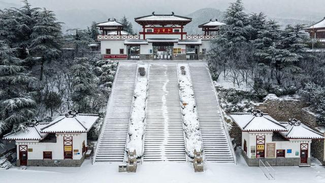 梅雪相映绘就诗意画卷！济南红叶谷梅花进入最佳观赏期