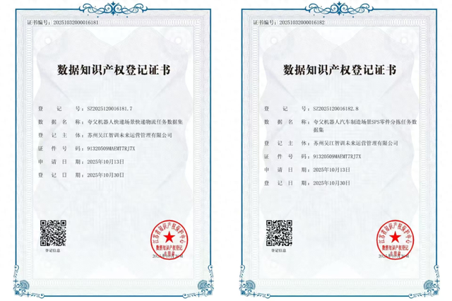 江苏头两张！吴江“打工”机器人拿下“数据户口”