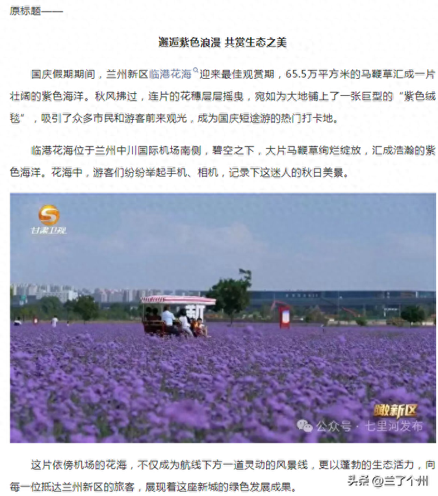 哇塞，兰州这里赏花正当时，太出片了