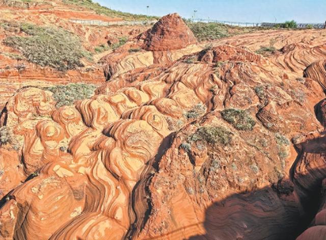 靖边波浪谷：红砂叠浪舞芦花 旷野秋光入画来
