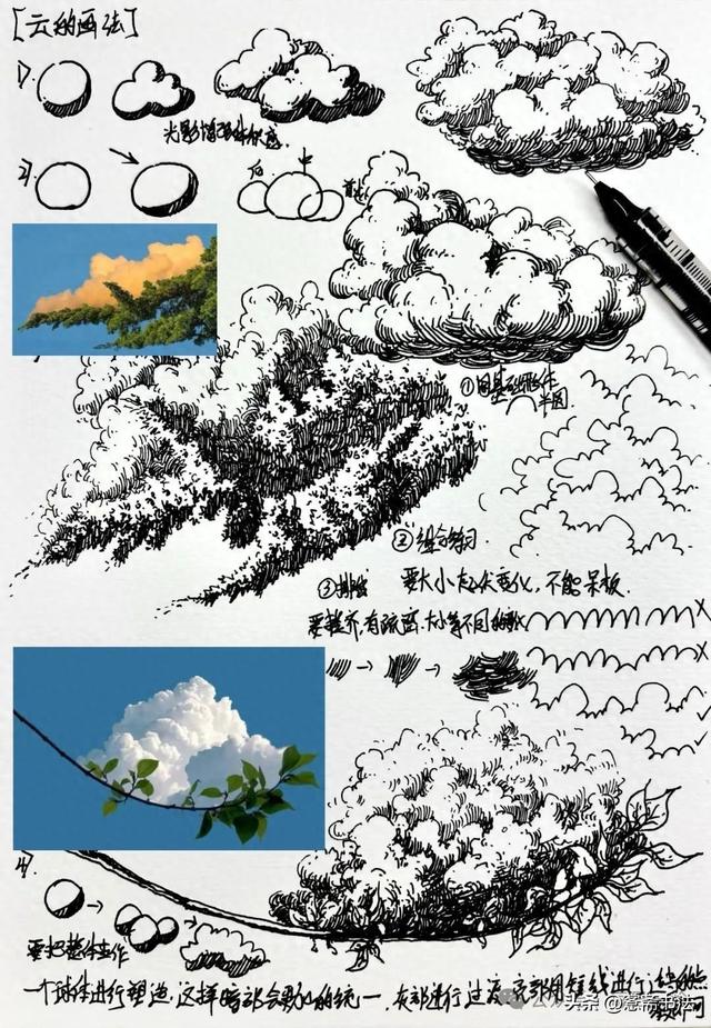 云朵简笔画怎么画（每日分享超详细云朵画法）