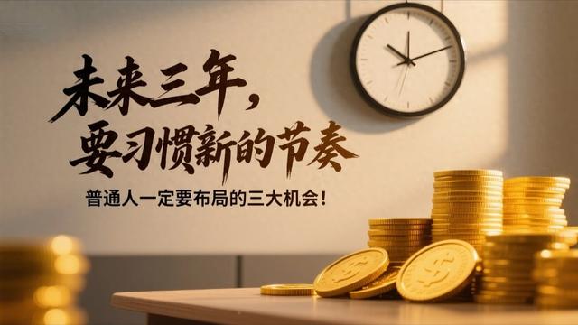 未来三年，我们要习惯新的节奏，普通人一定要布局的三大机会！