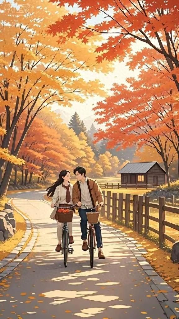 与你一起在秋天里慢忧忧骑行