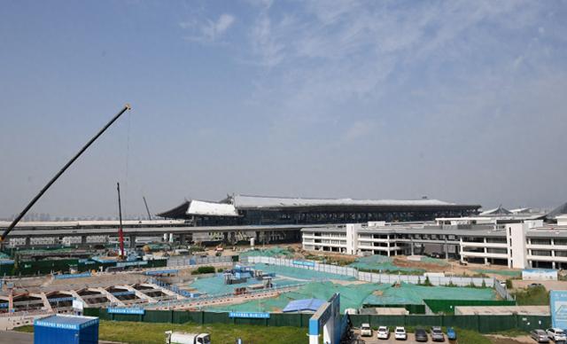 太原武宿国际机场三期改扩建工程T3航站楼雏形显现