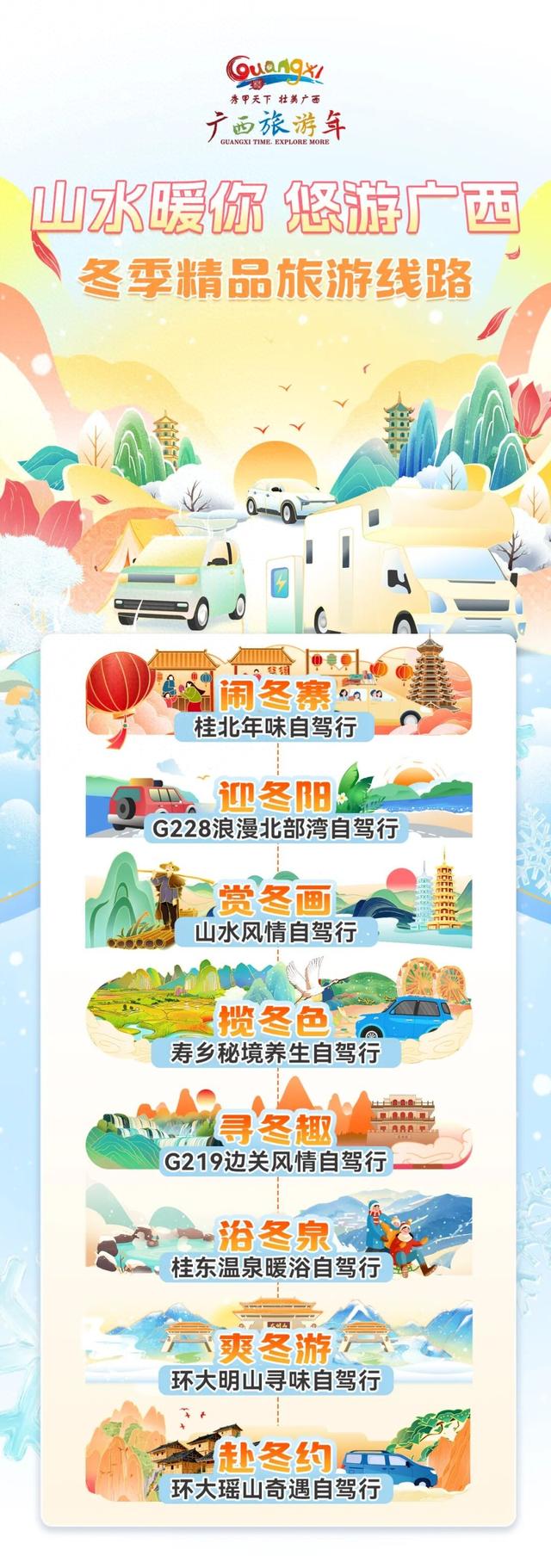 暖身又暖心！8条自驾线路带你在广西反向过冬→