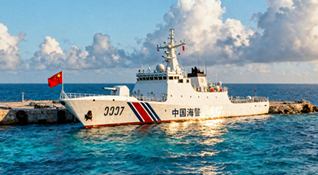 6国已派兵过南海，菲防长通告中国，不许出手，中方直接喷射水炮