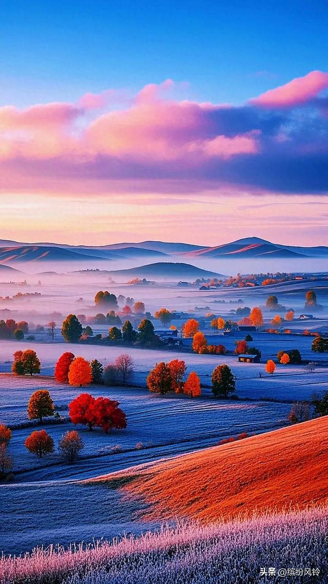 明日霜降，一朝秋暮，遍地霜华