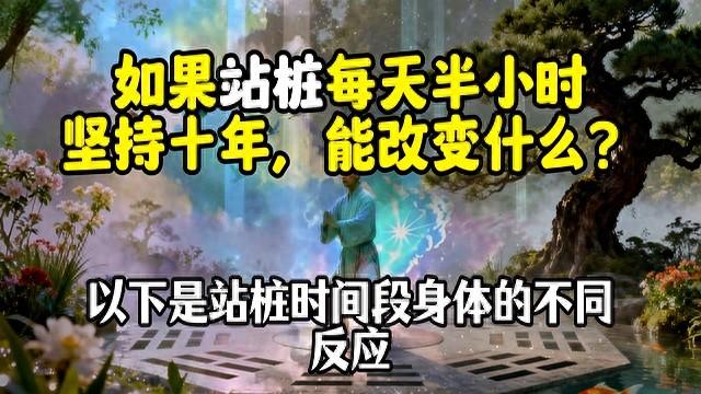 如果站桩每天半小时，坚持十年，能改变什么？