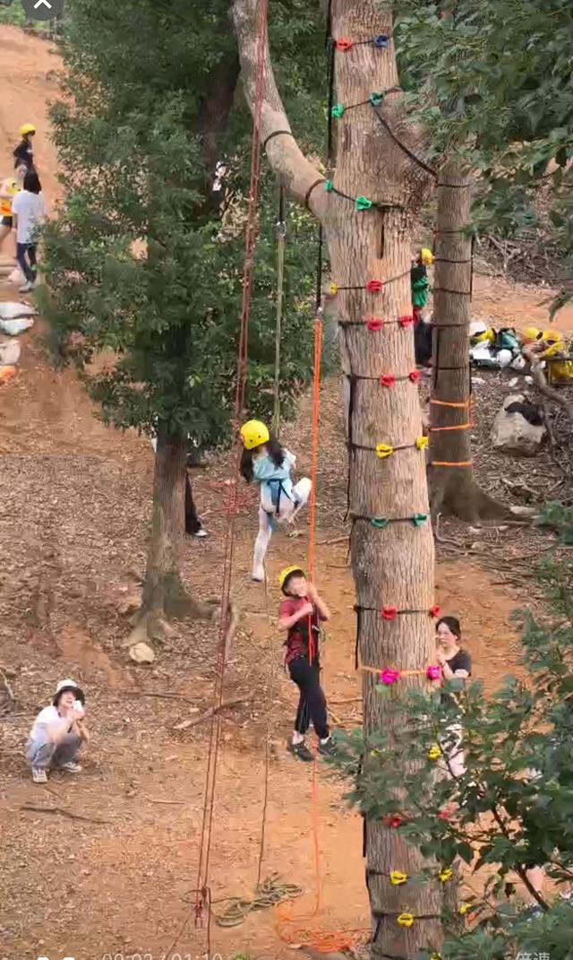 这个国庆中秋假期，年轻父母花钱请人教娃爬树