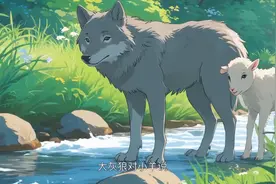 小羊战胜大灰狼的故事#儿童睡前故事图片