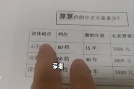 不同城市养老金大比拼，山东、河南、深圳，哪个性价比高？图片